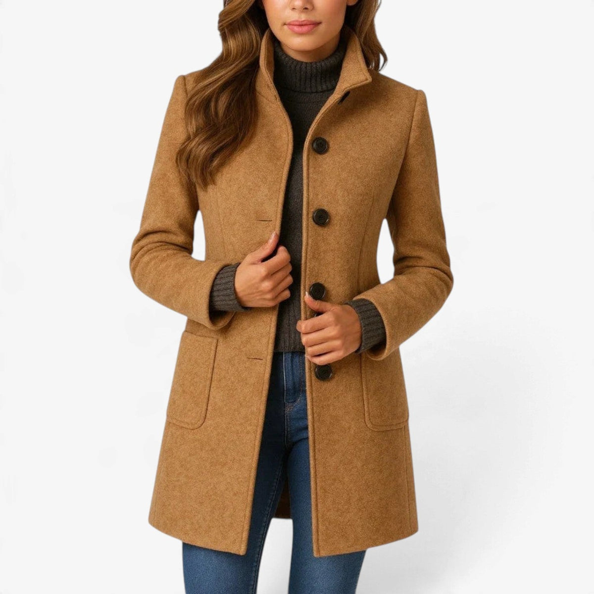 Evangeline™ Tailored Charcoal Overcoat
