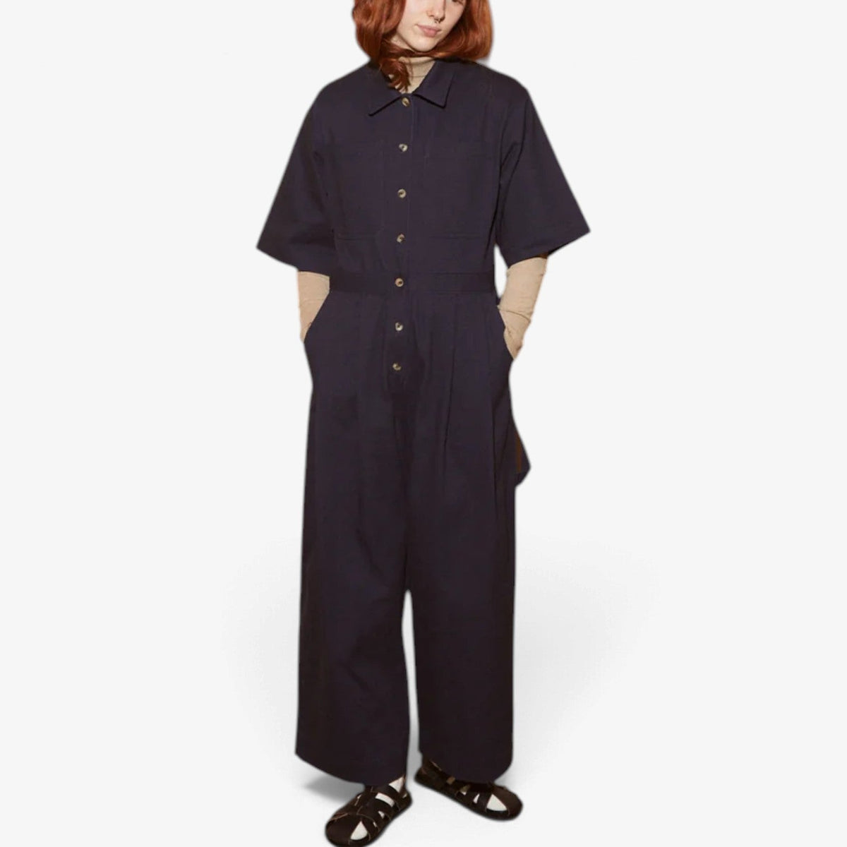 Estelle™ Button-Front Utility Jumpsuit