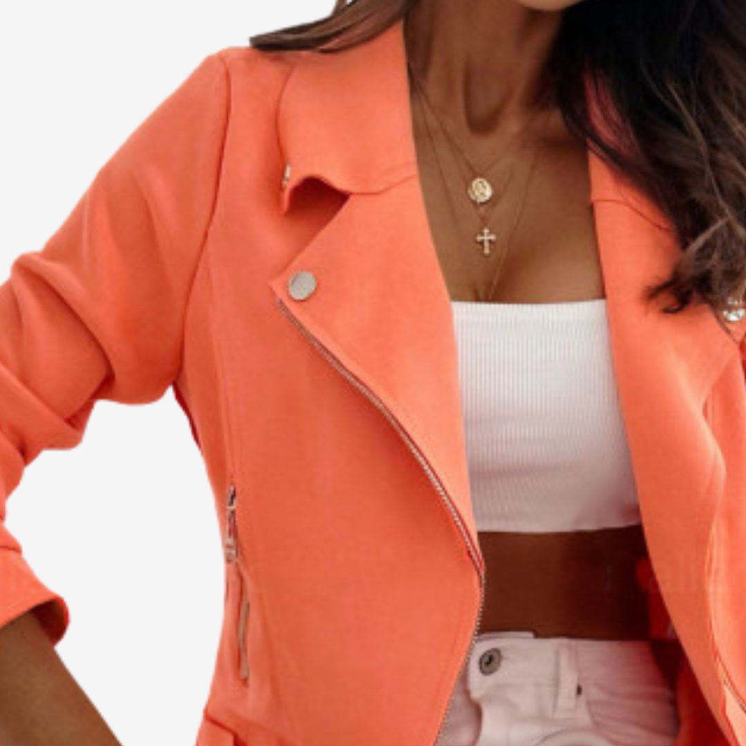 Adoria™ Elegant Leather Jacket