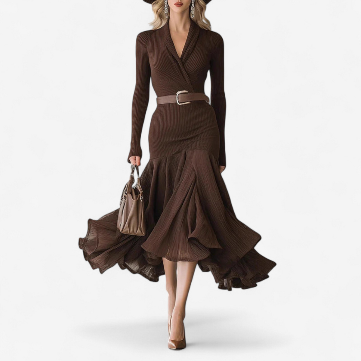 Yasmina™ Elegant Belted Dress