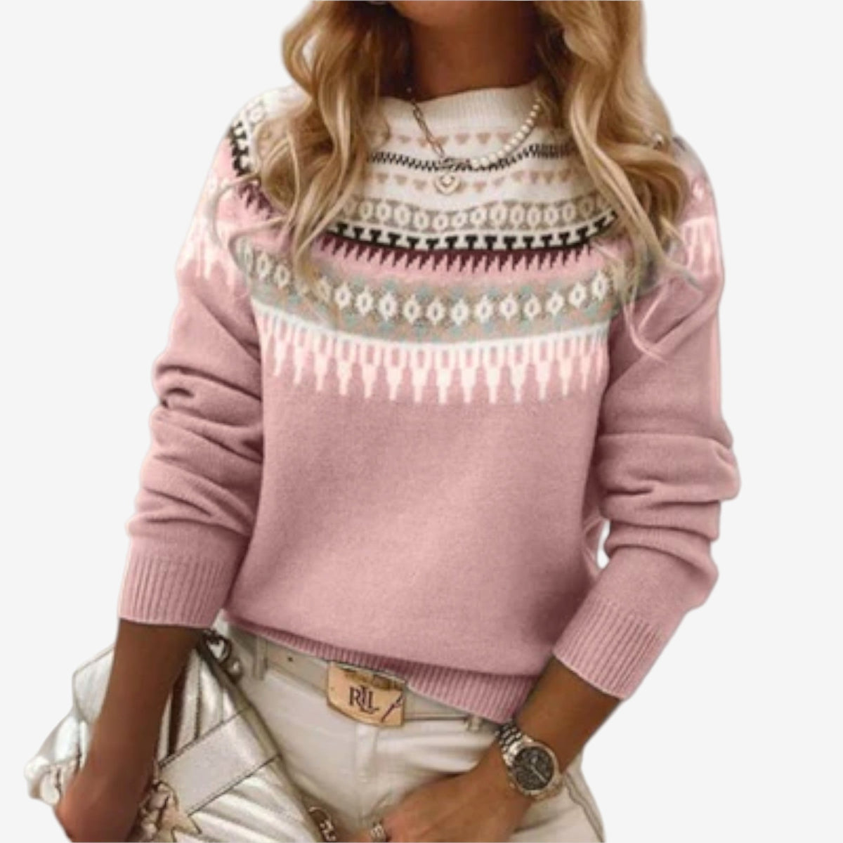 Lina™ Elegant Patterned Sweater