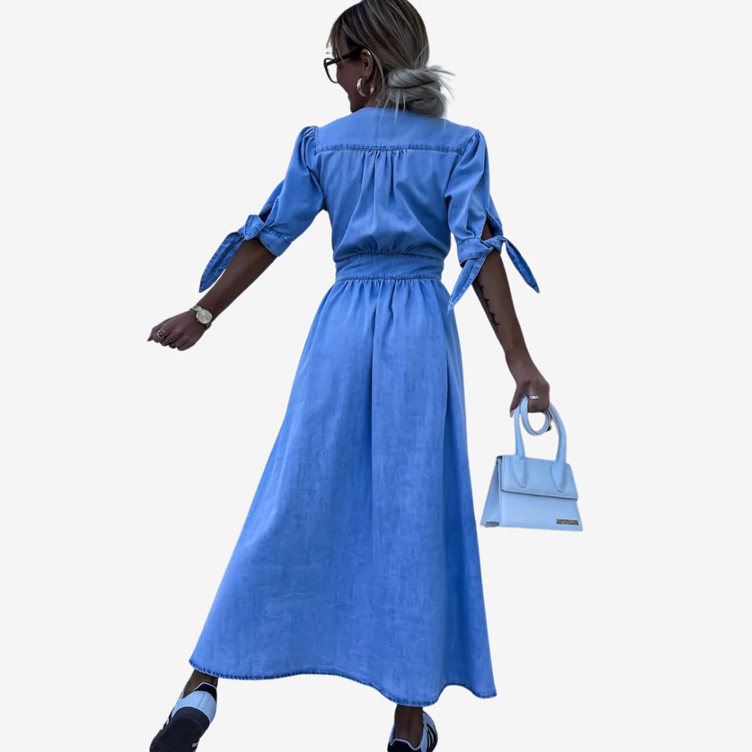 Amelina™ Denim Maxi Dress