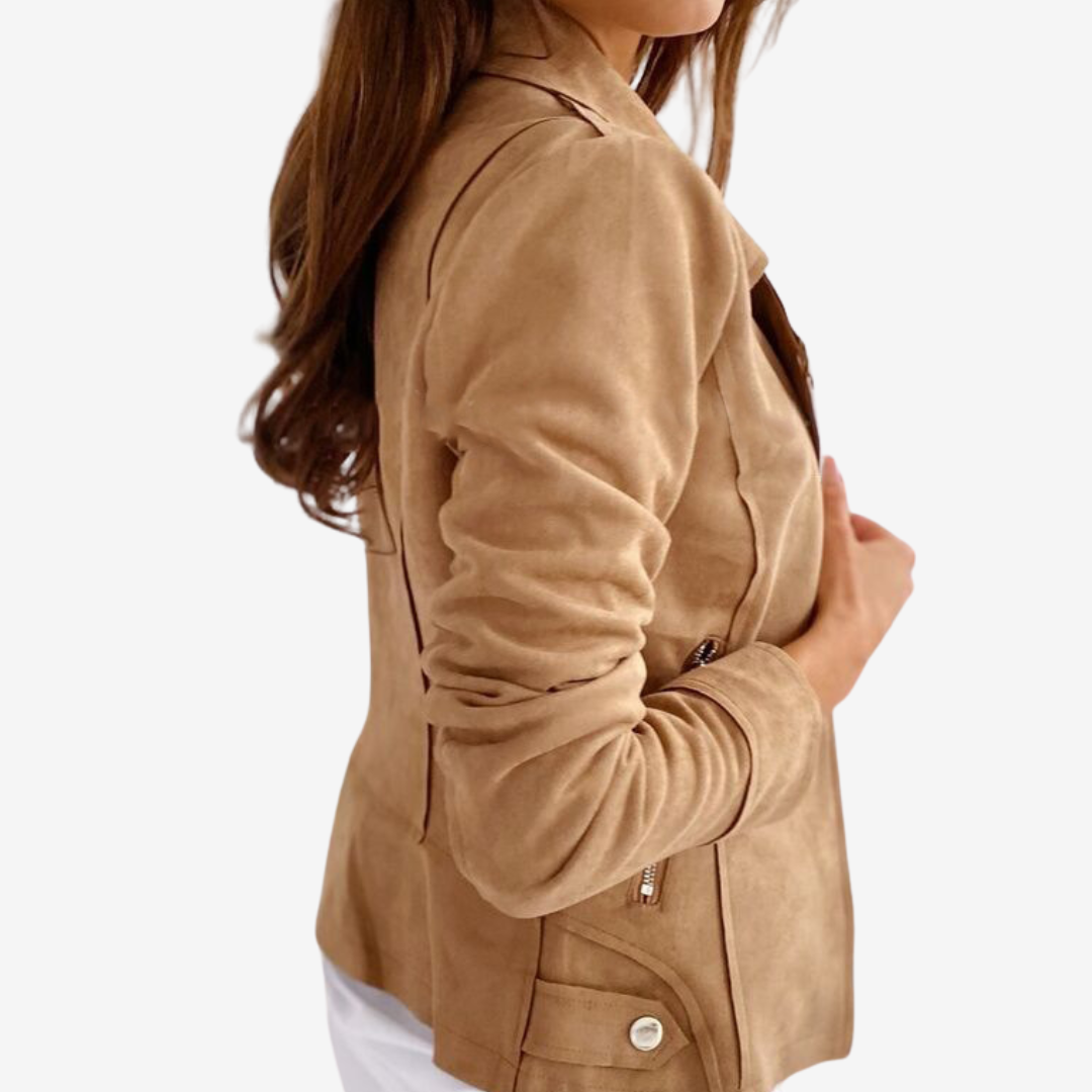 Adoria™ Elegant Leather Jacket