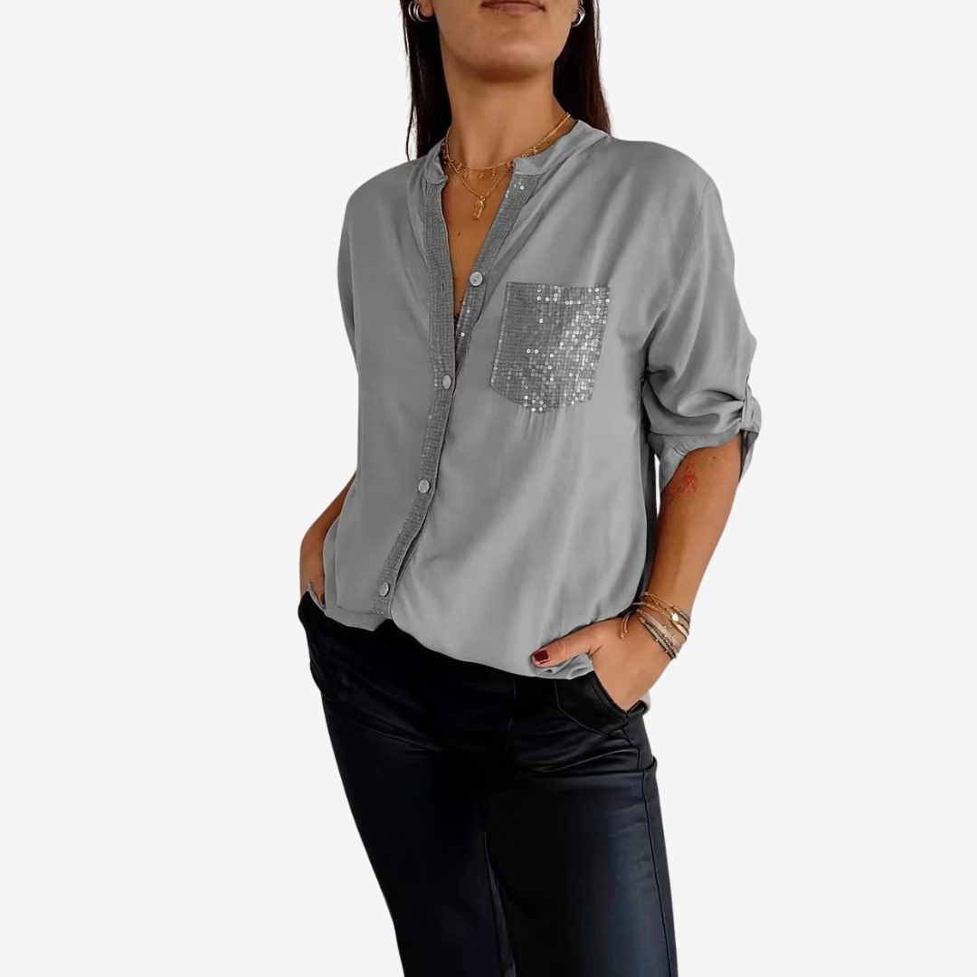 Elyn™ Sequined Pocket Shirt
