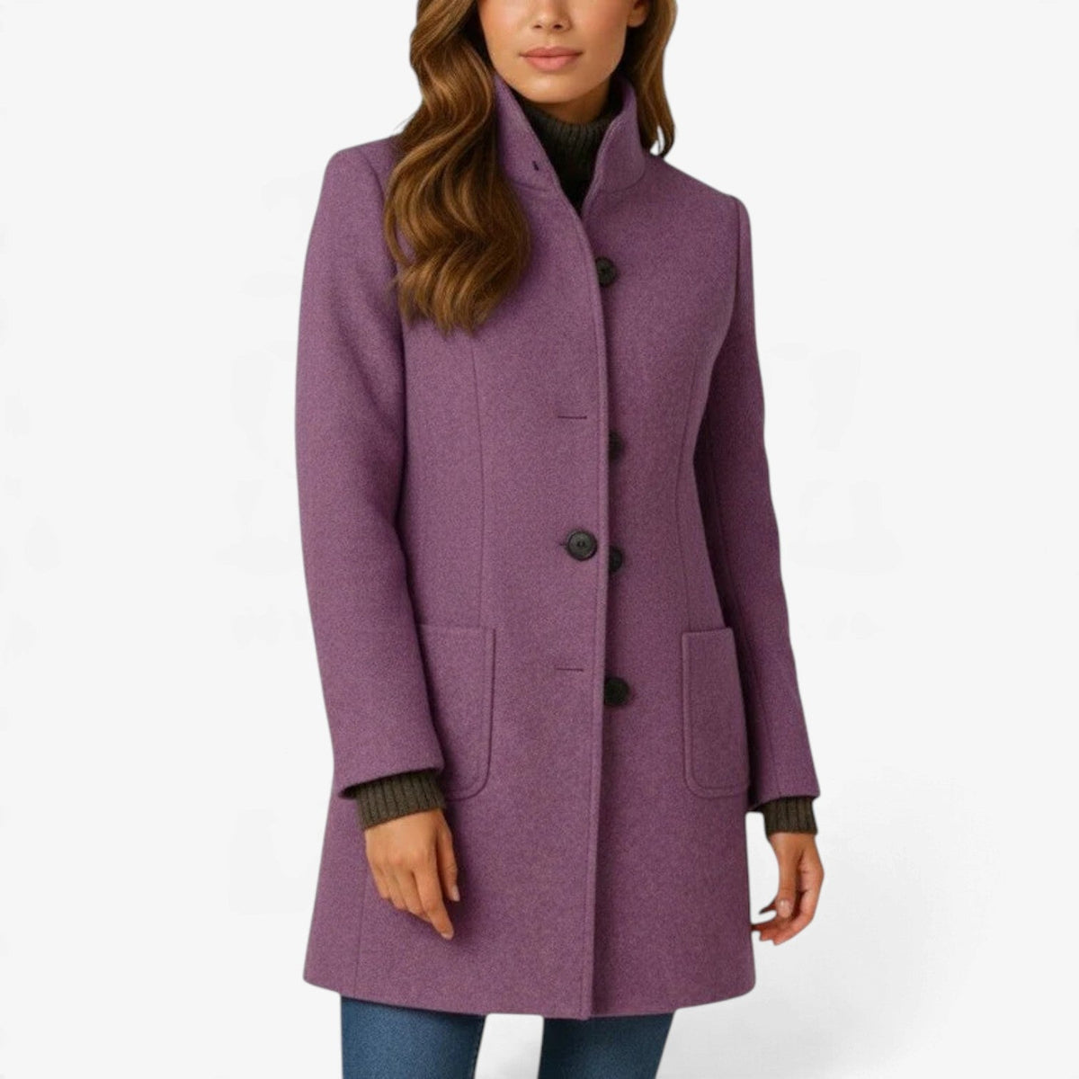 Evangeline™ Tailored Charcoal Overcoat