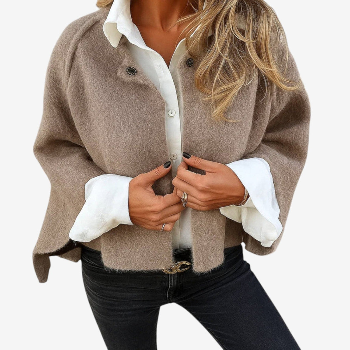 Hélène™ Mixed Fabric Jacket