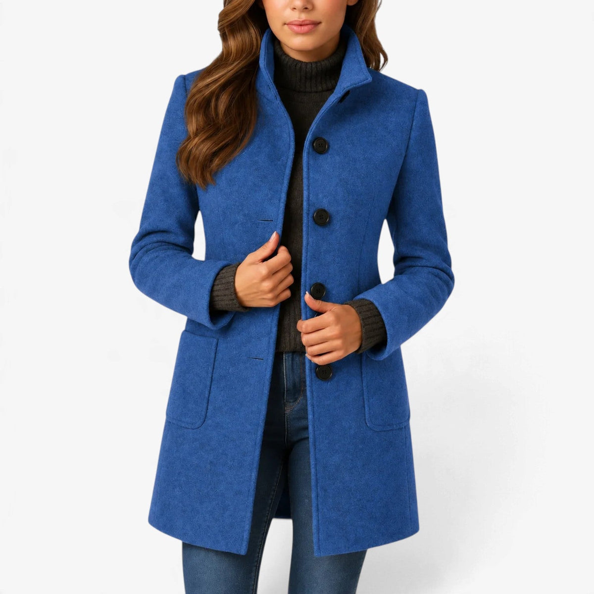 Evangeline™ Tailored Charcoal Overcoat