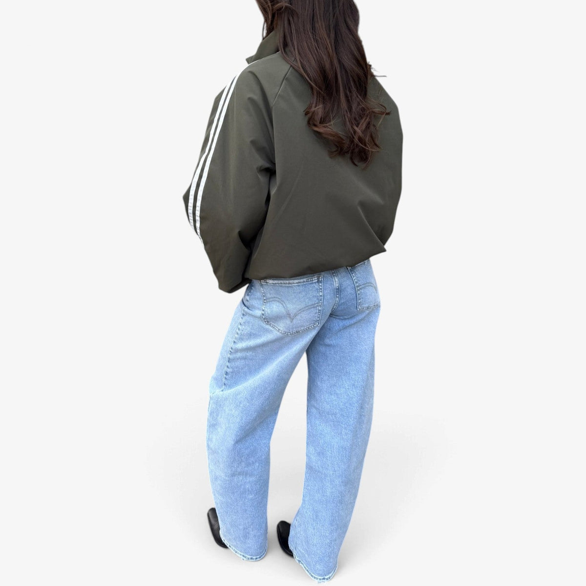 Clarisse™ Striped Sleeve Bomber Jacket