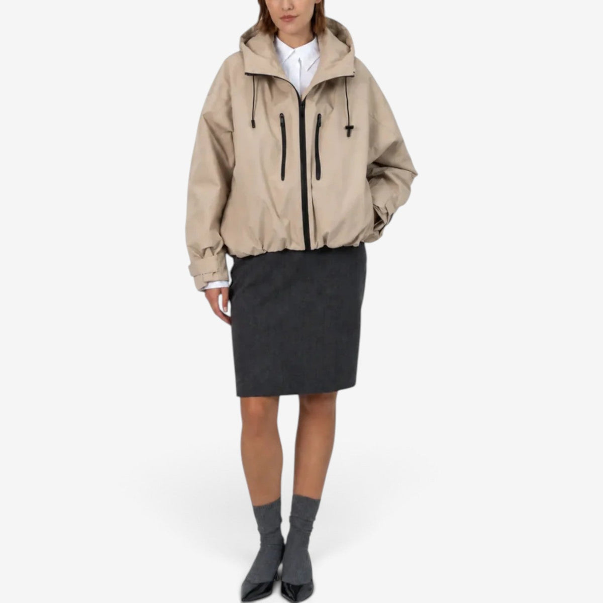 Zelle™ Cropped Hooded Windbreaker