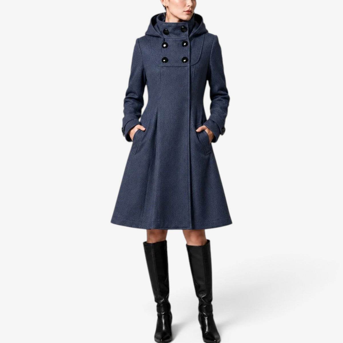 Beatrix™ Hooded Double-Breasted Coat