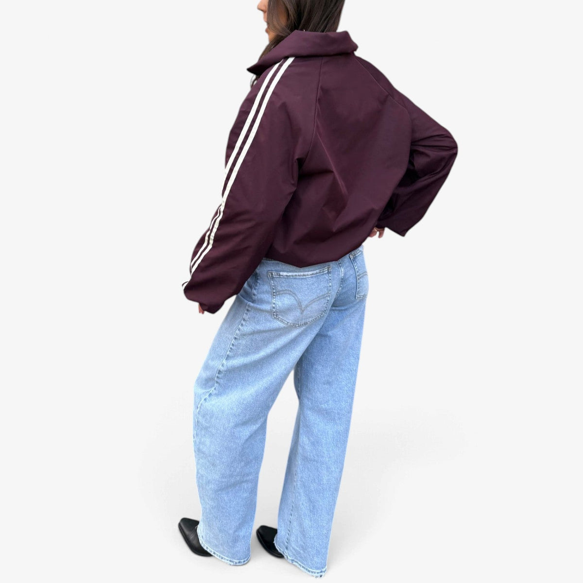 Clarisse™ Striped Sleeve Bomber Jacket