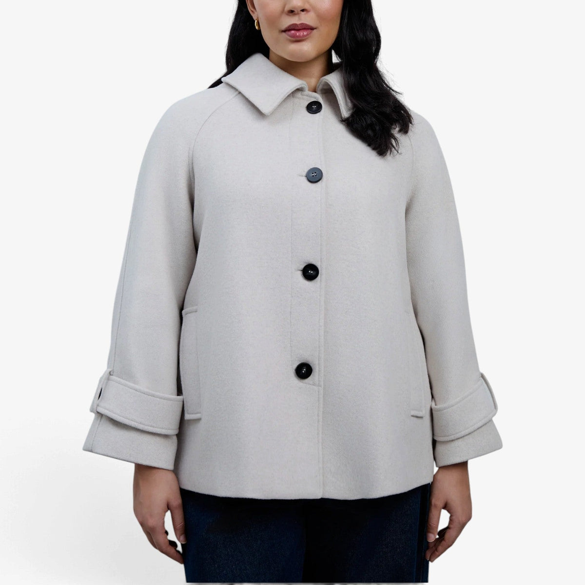 Aurelia™ Oversized Wool-Blend Cape Coat
