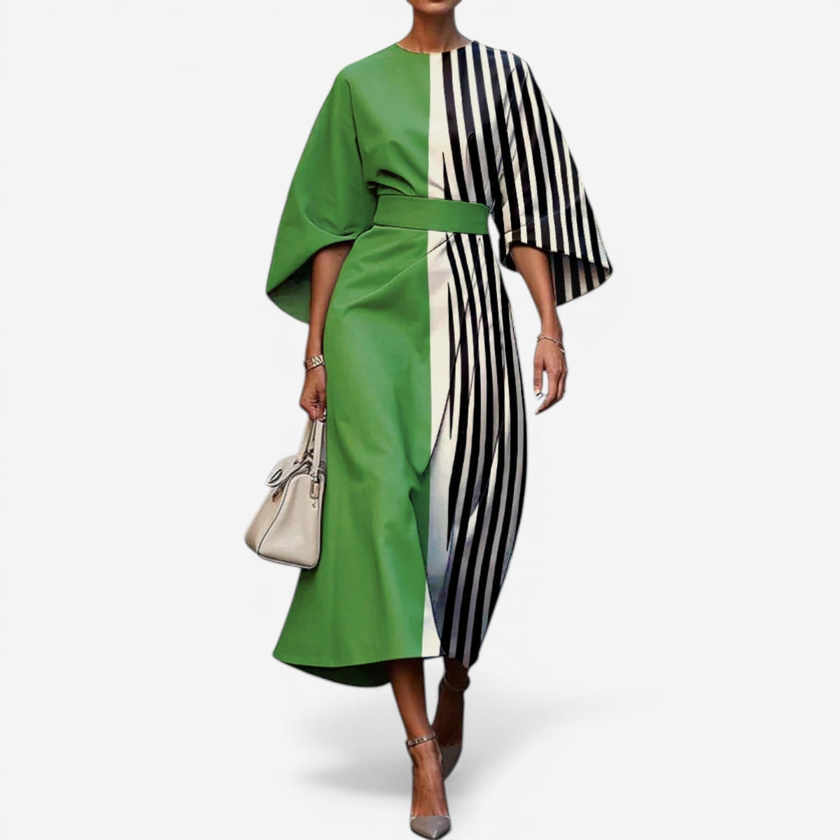 Zaquia™ Printed midi dress