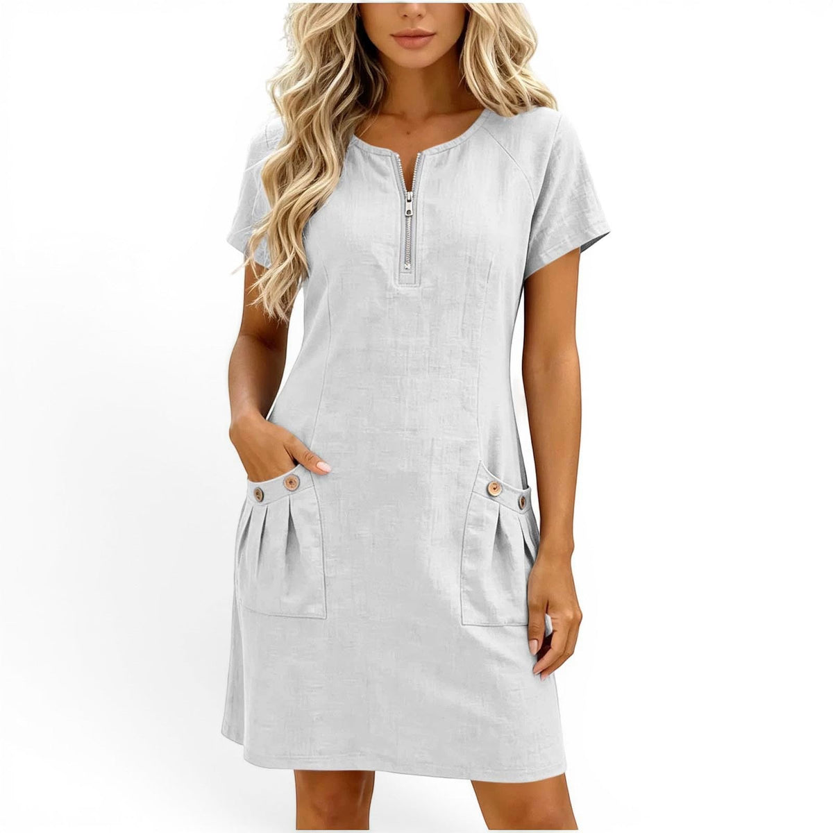 Aira™ Short linen dress