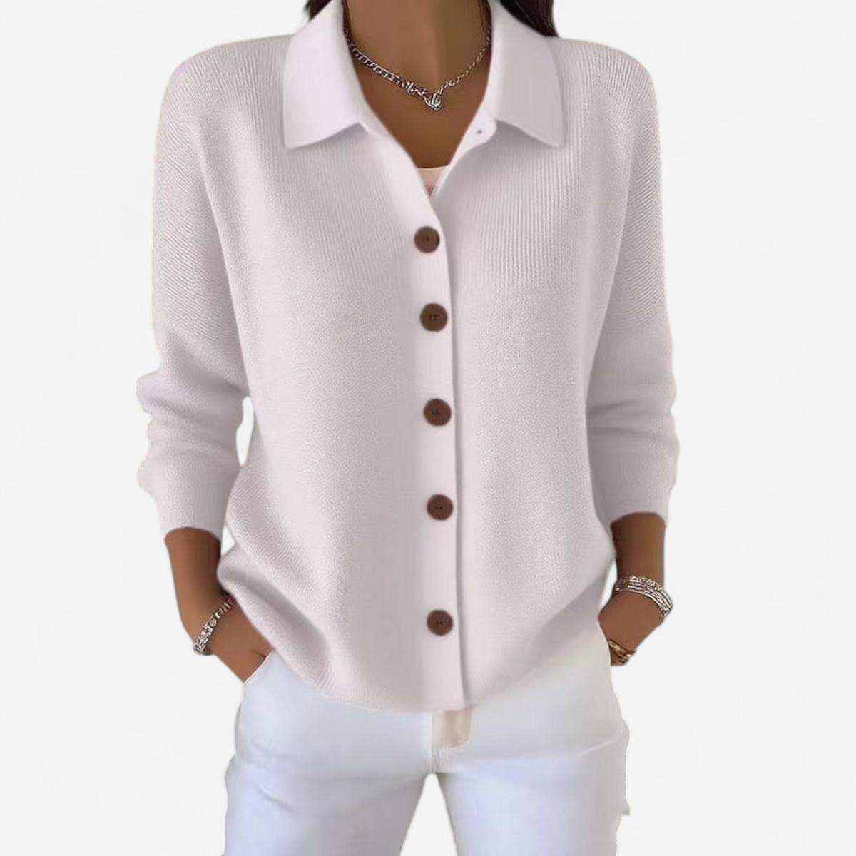 Adrienne™ Elegant Buttoned Jacket