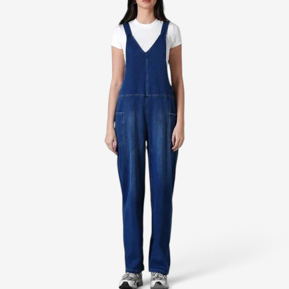Zelah™ Denim wide-leg overalls