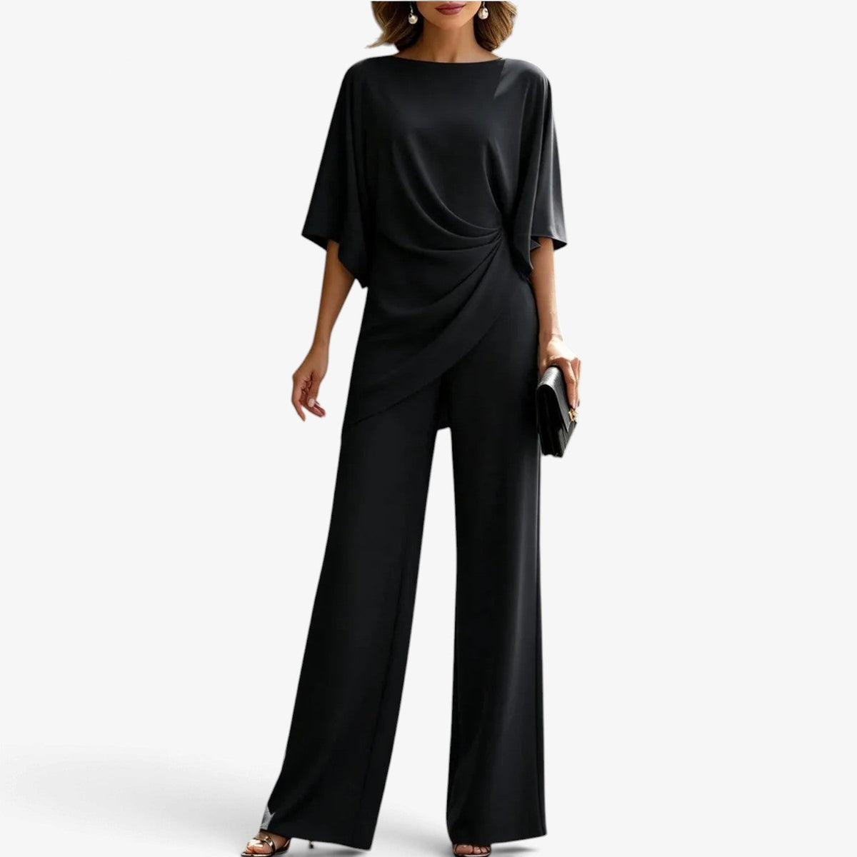 Lucienne™ Asymmetric Flowing Jumpsuit