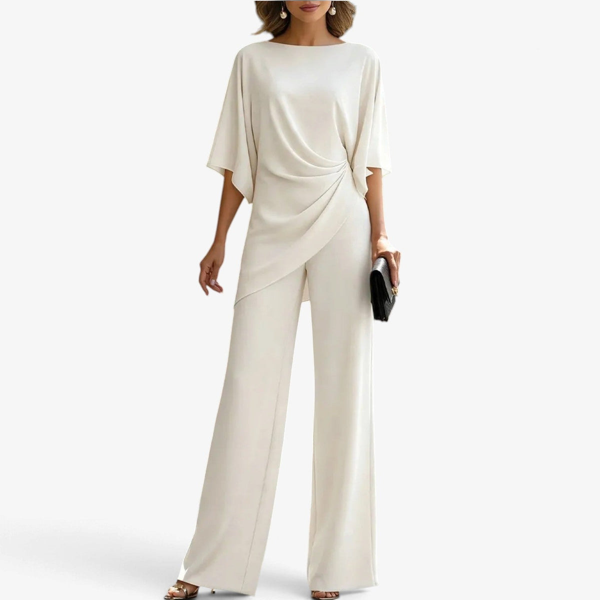 Lucienne™ Asymmetric Flowing Jumpsuit