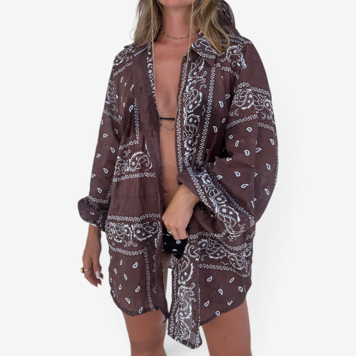 Gina™ Oversized shirt cover-up