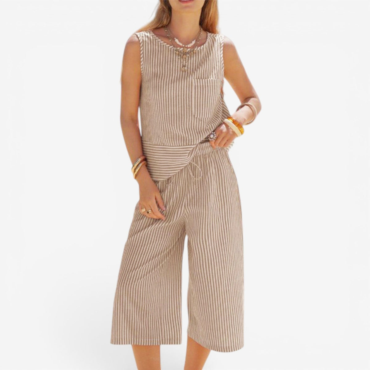 Alyanna™ Striped two-piece suit