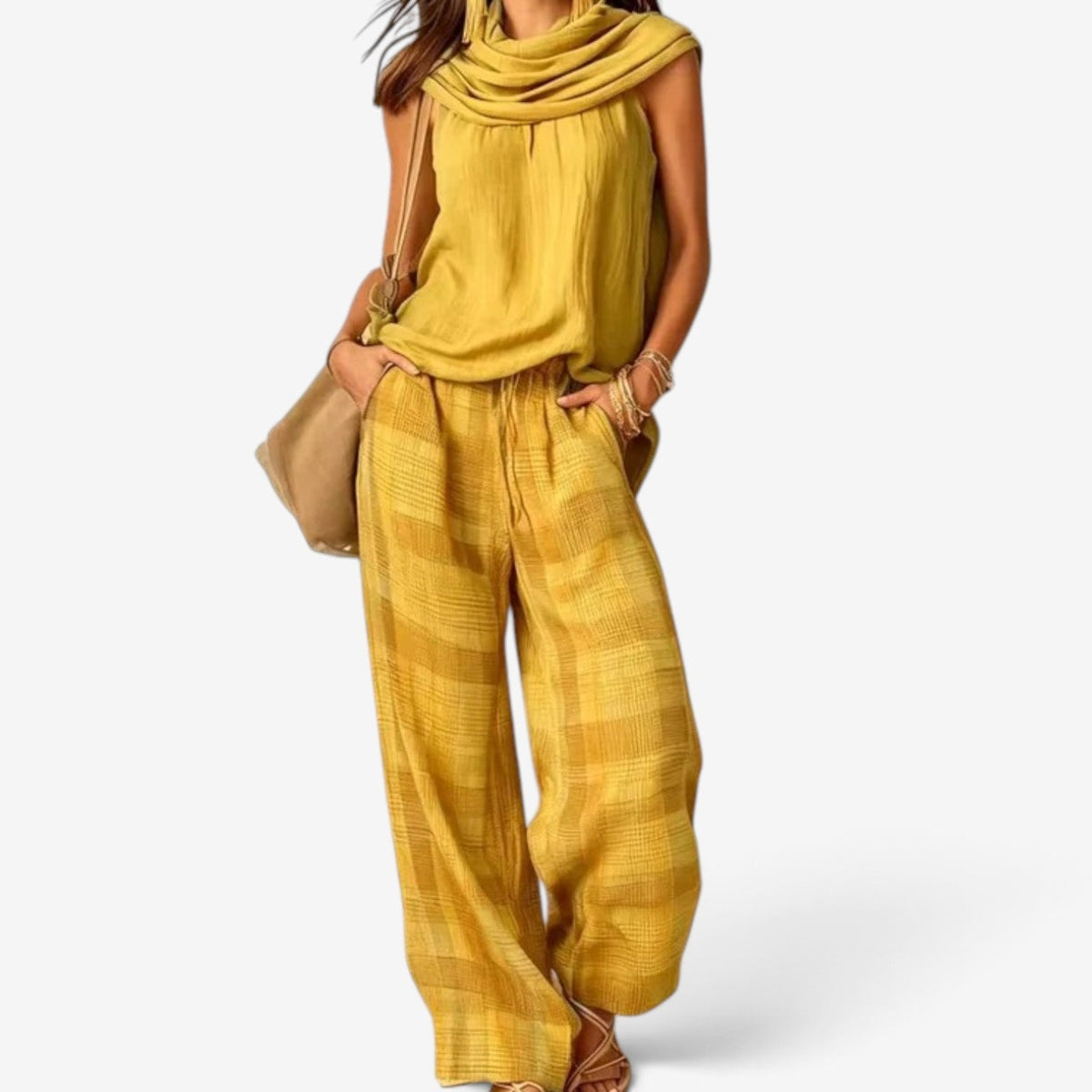 Carina™ Sleeveless top pants set
