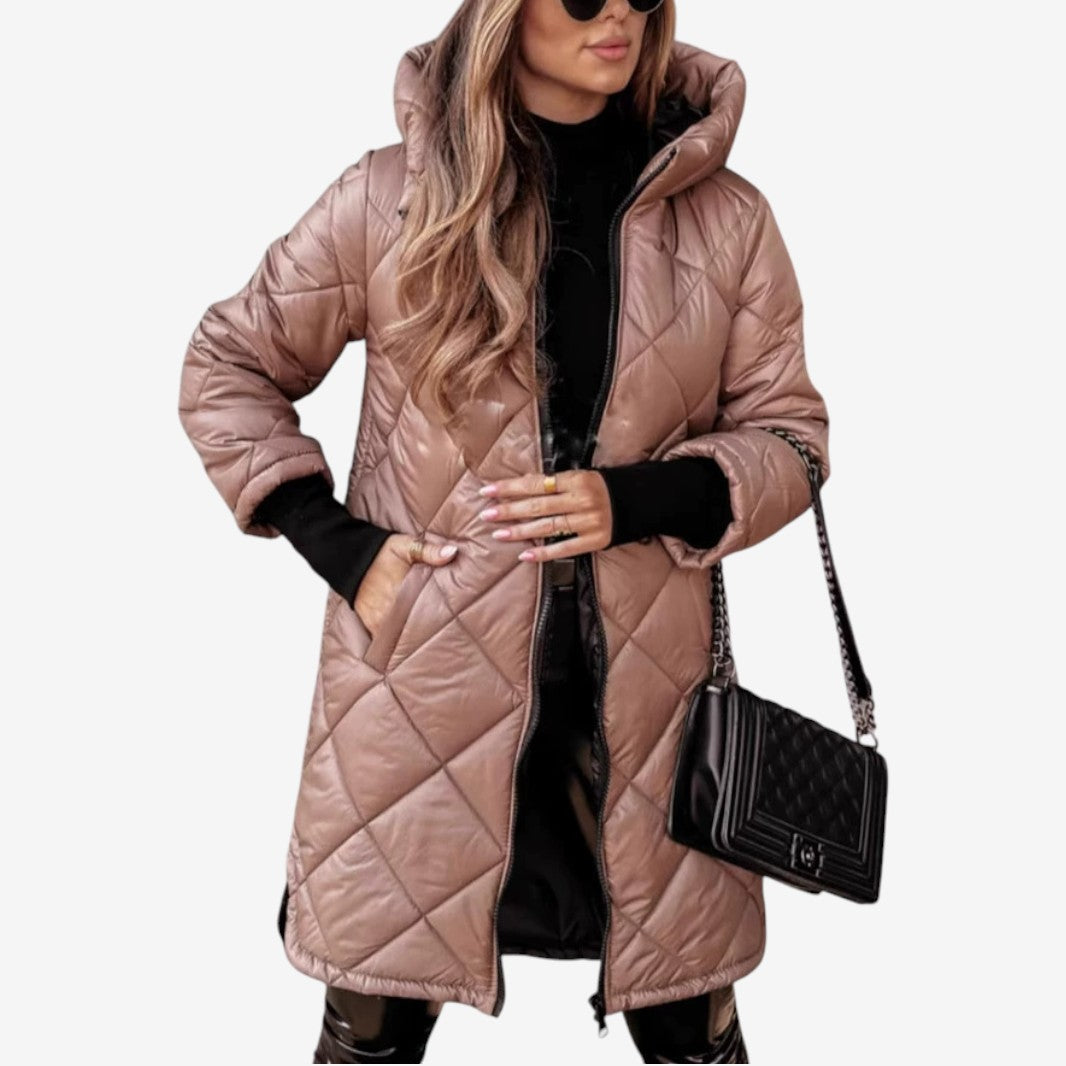 Cathleen™ Quilted Hooded Coat
