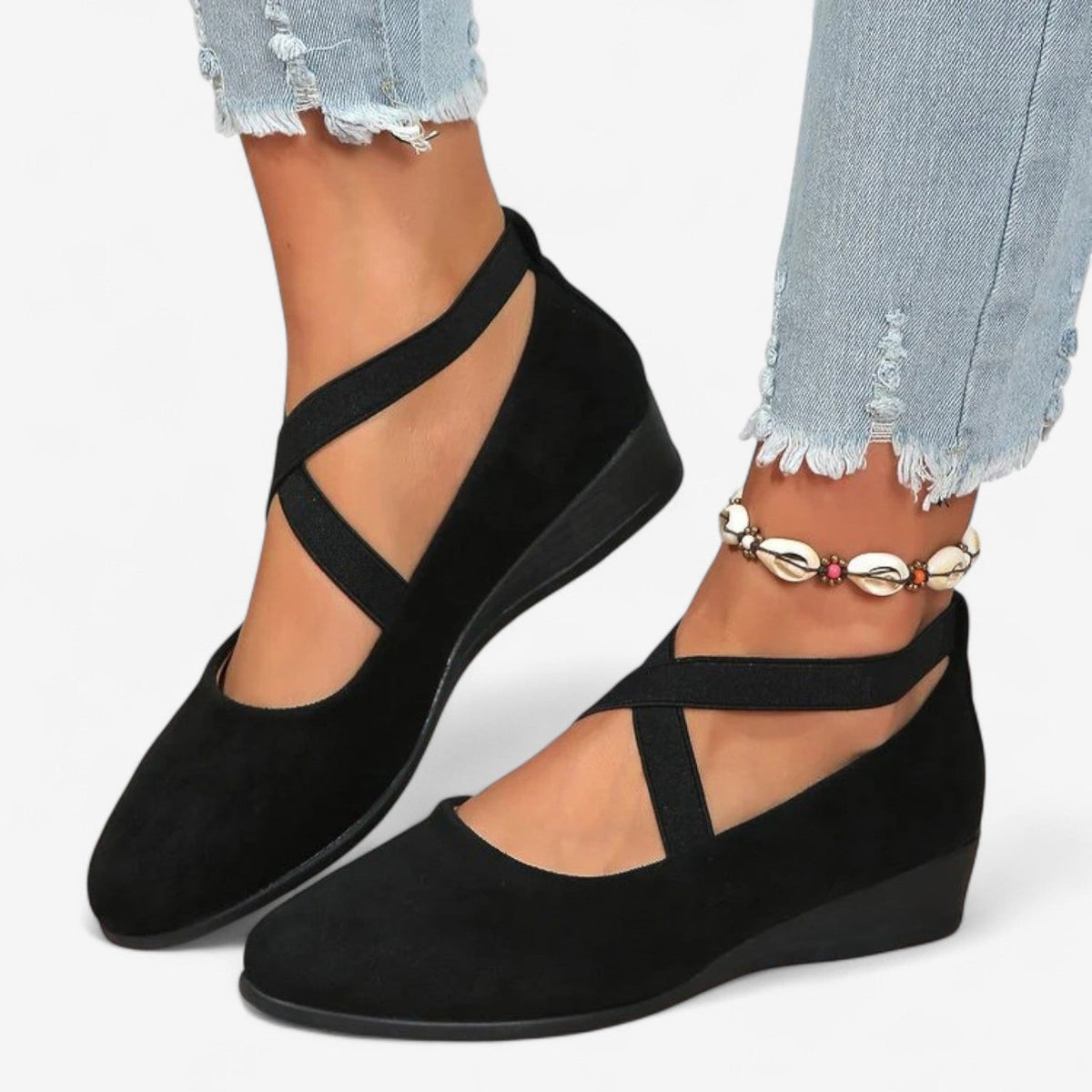Reynie™ Cross-Strap Ballet Flats