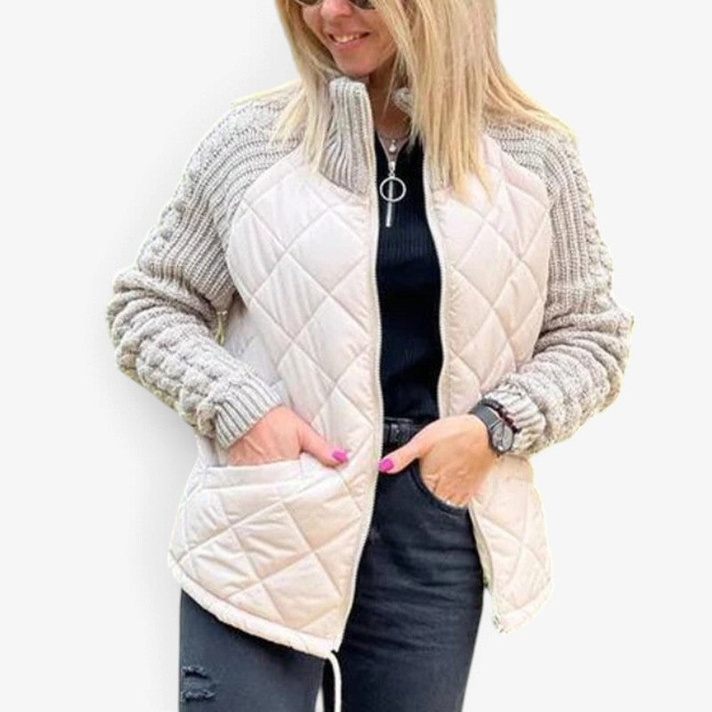 Brielle™ Quilted Knit-Sleeve Jacket
