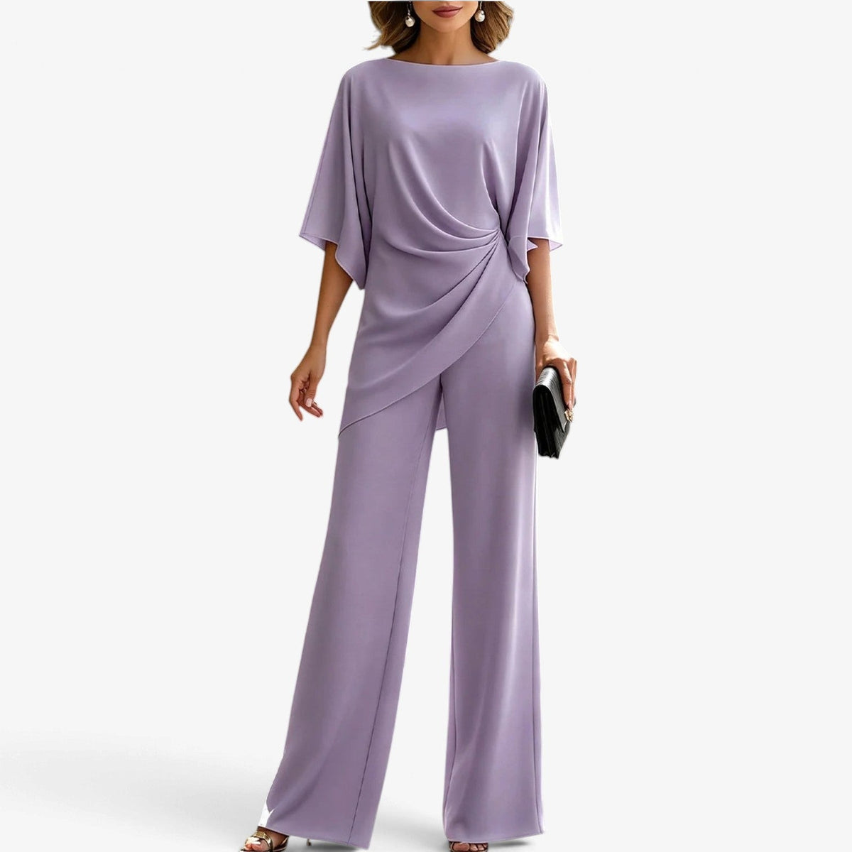 Lucienne™ Asymmetric Flowing Jumpsuit