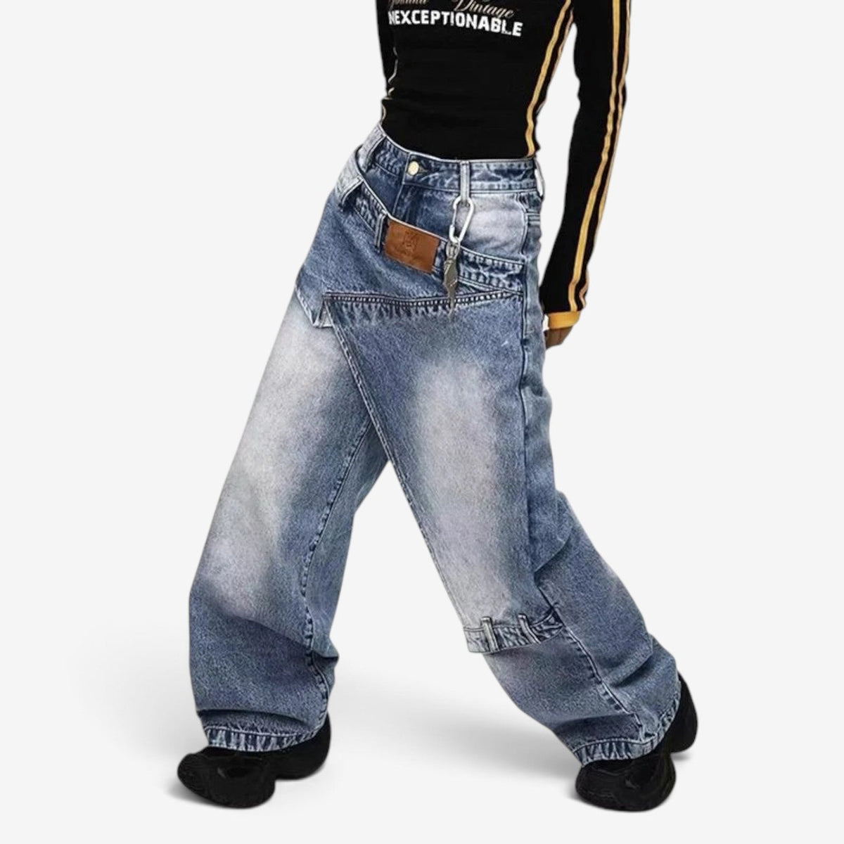 Milly™ Waistband baggy jeans