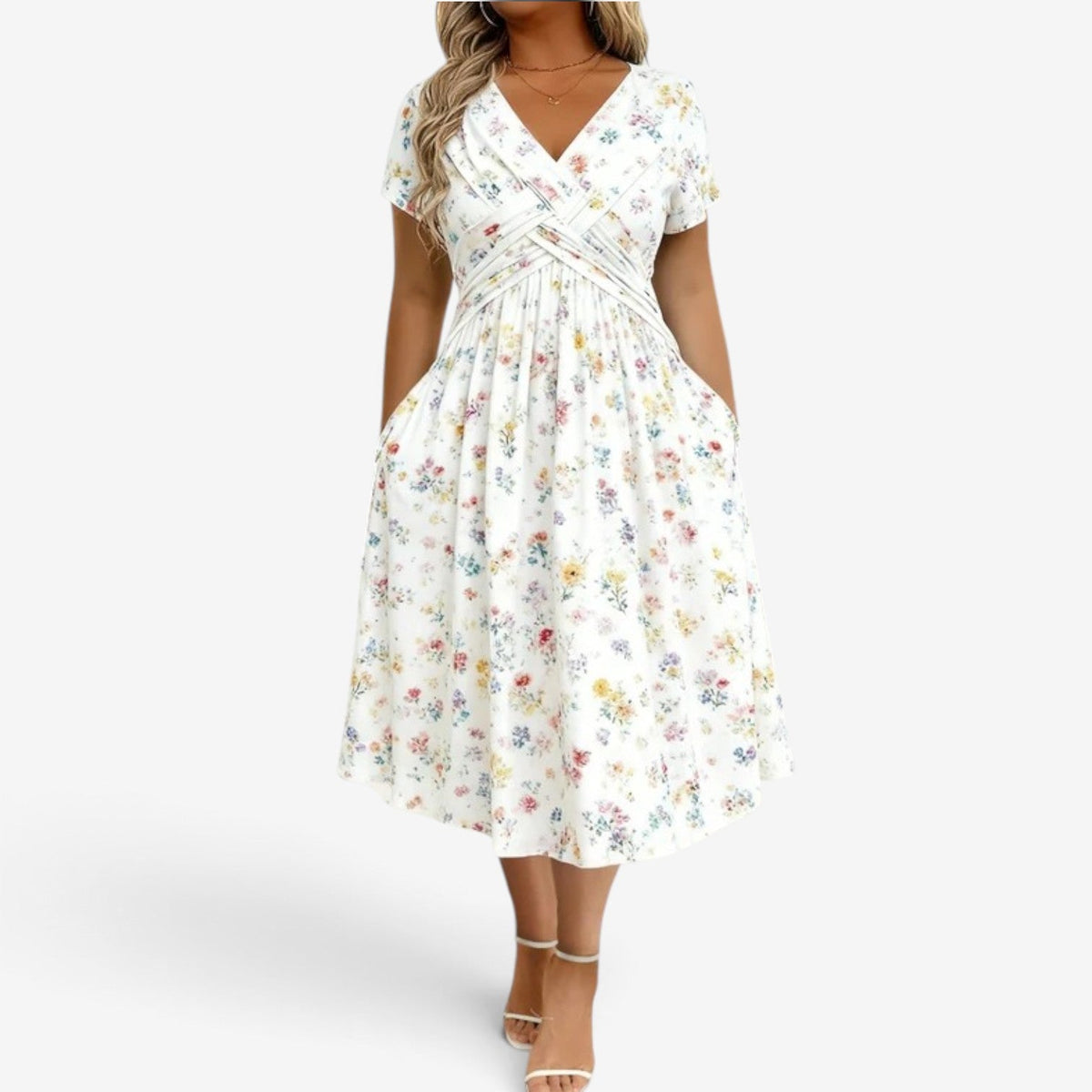 Aura™ Midi dress with sleeves