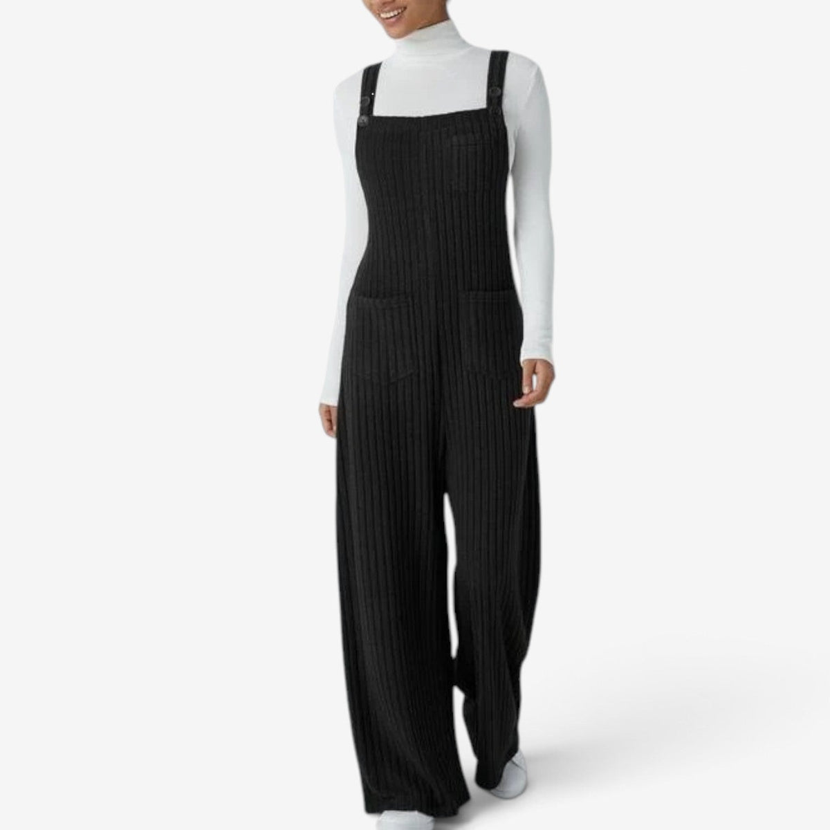 Ellaria™ Ribbed wide-leg overalls
