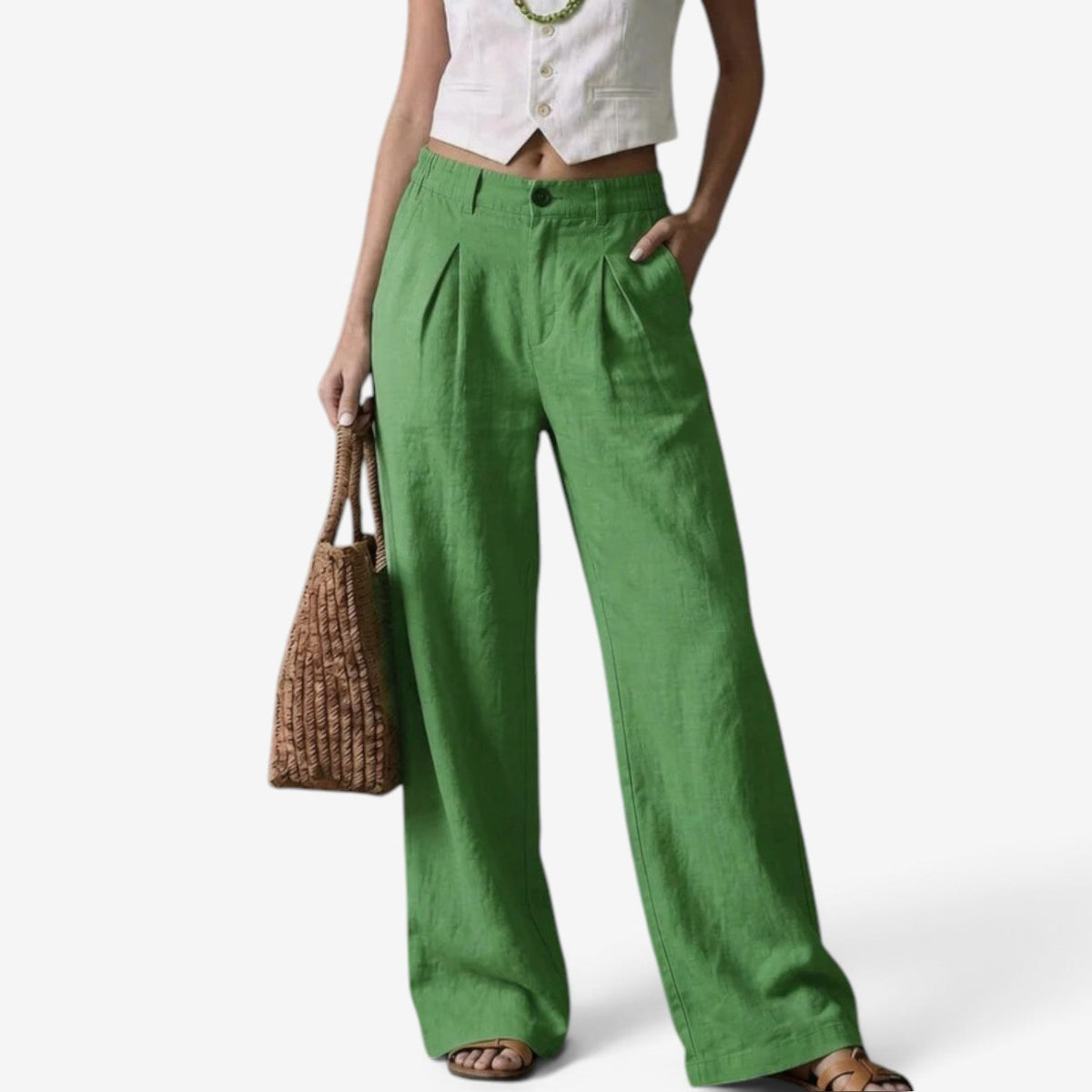 Noira™ Pleated wide-leg pants