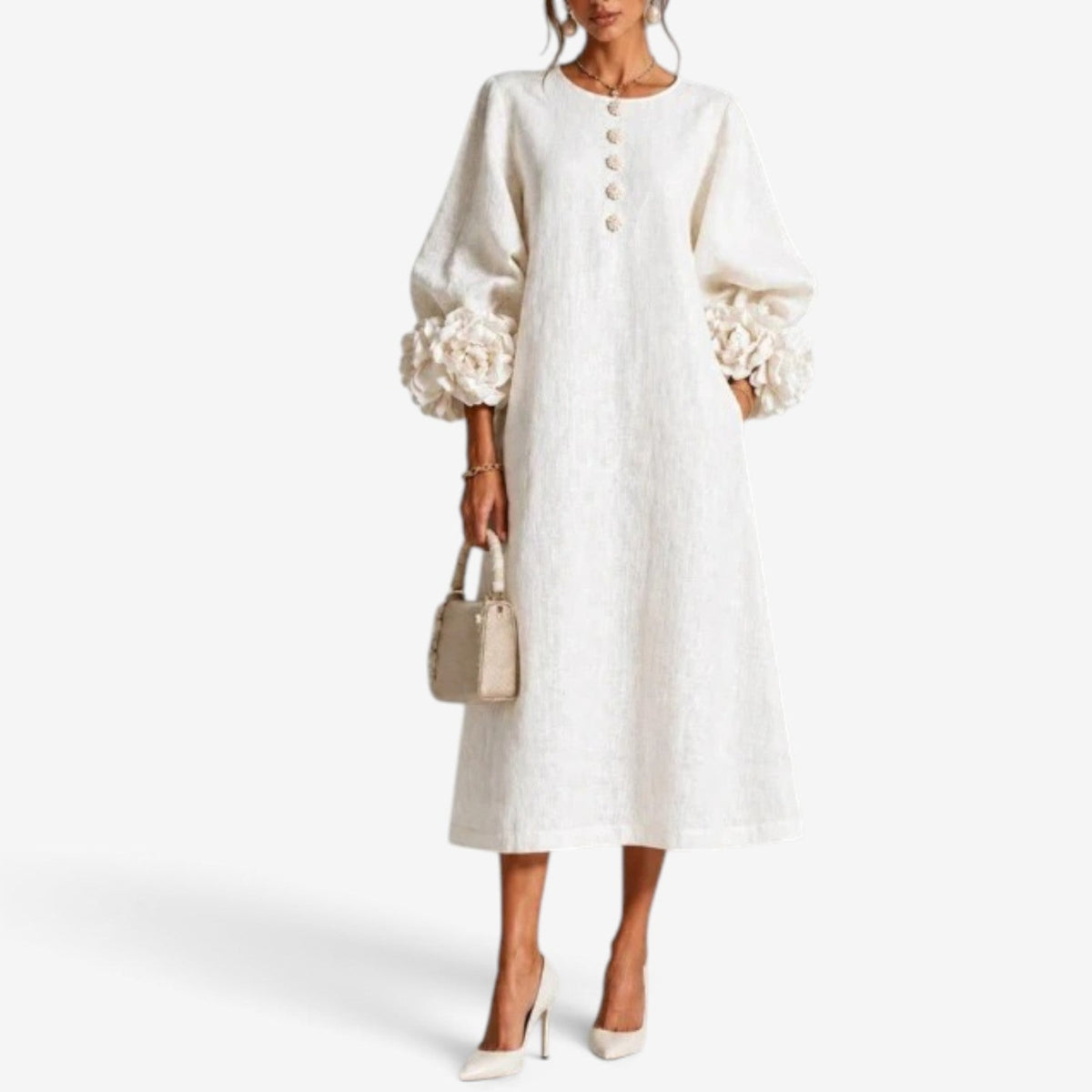 Viella™ Textured midi dress
