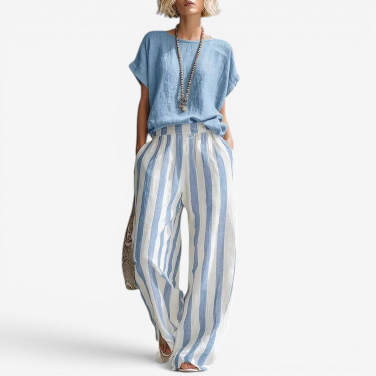 Charice™ Striped Linen Two-Piece Set