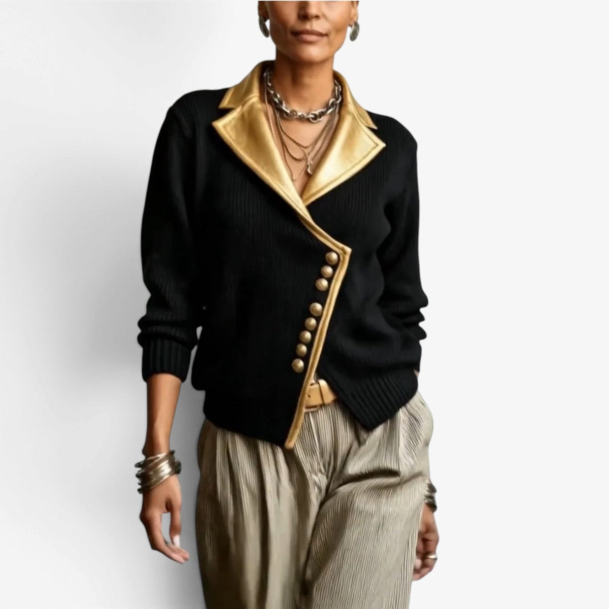 Odette™ Wrap-Front Button Cardigan