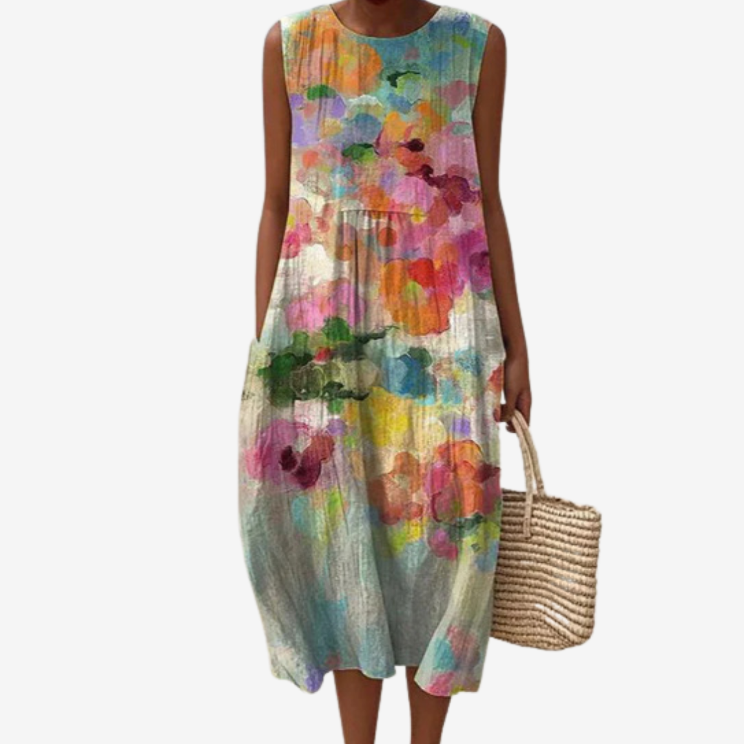 Éline™ Bohemian Floral Midi Dress