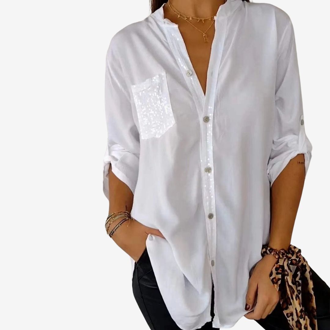 Elyn™ Sequined Pocket Shirt