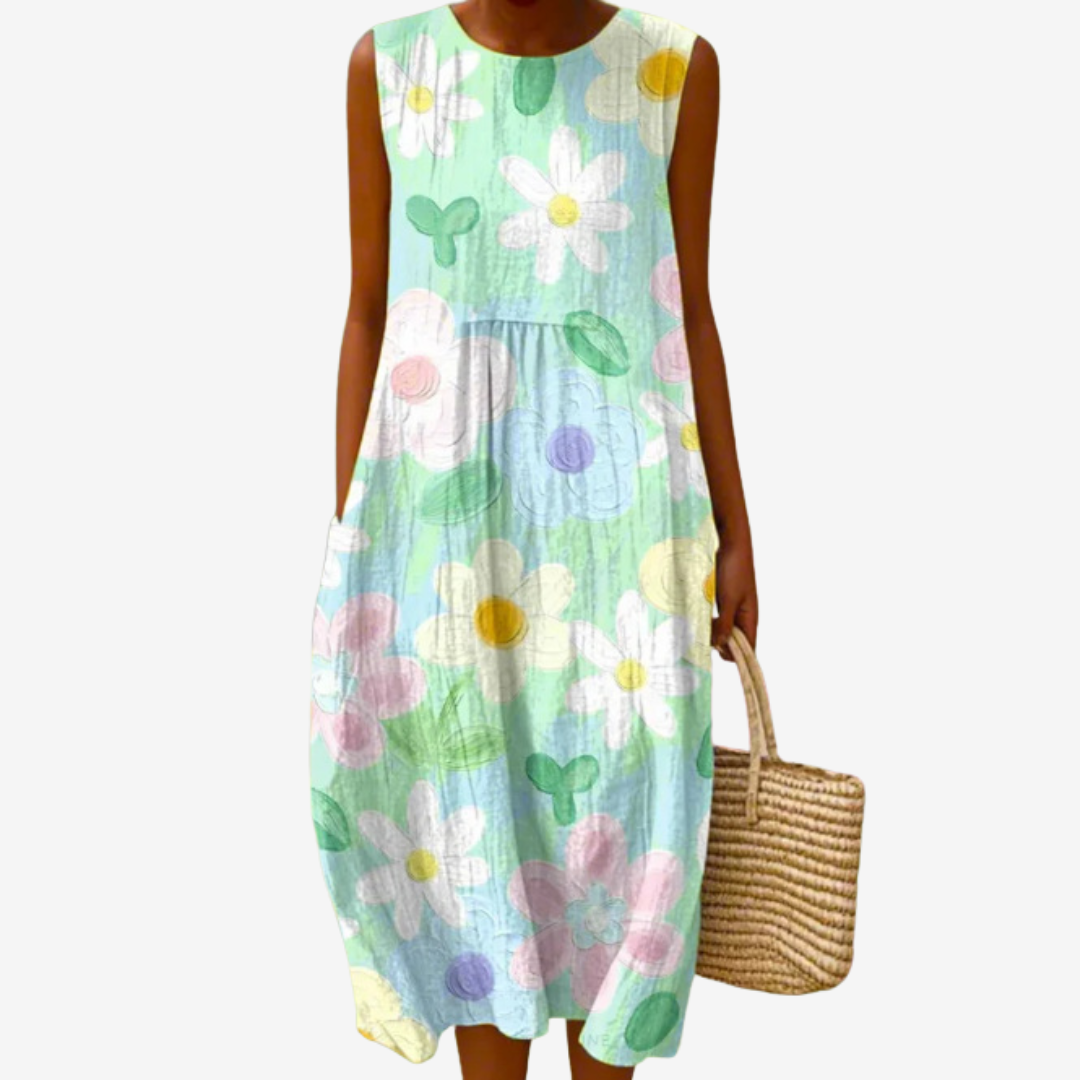 Éline™ Bohemian Floral Midi Dress
