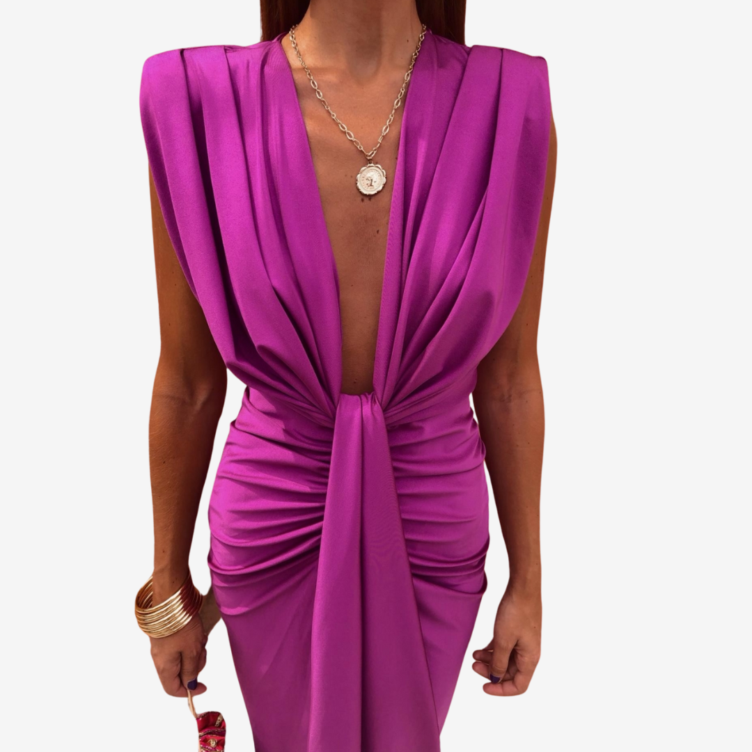 Assia™ Draped Midi Dress