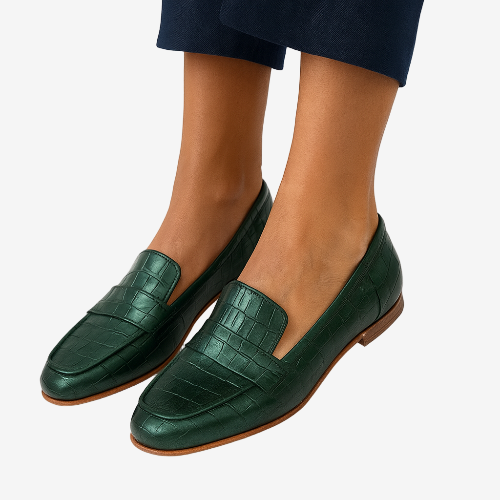 Ginevra™ Elegant Green Moccasins