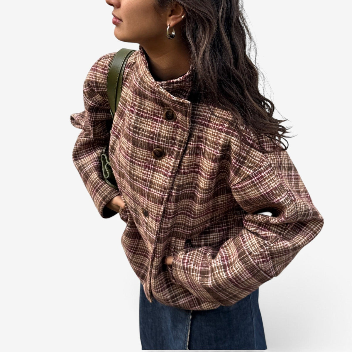 Marianne™ Cropped Plaid Jacket