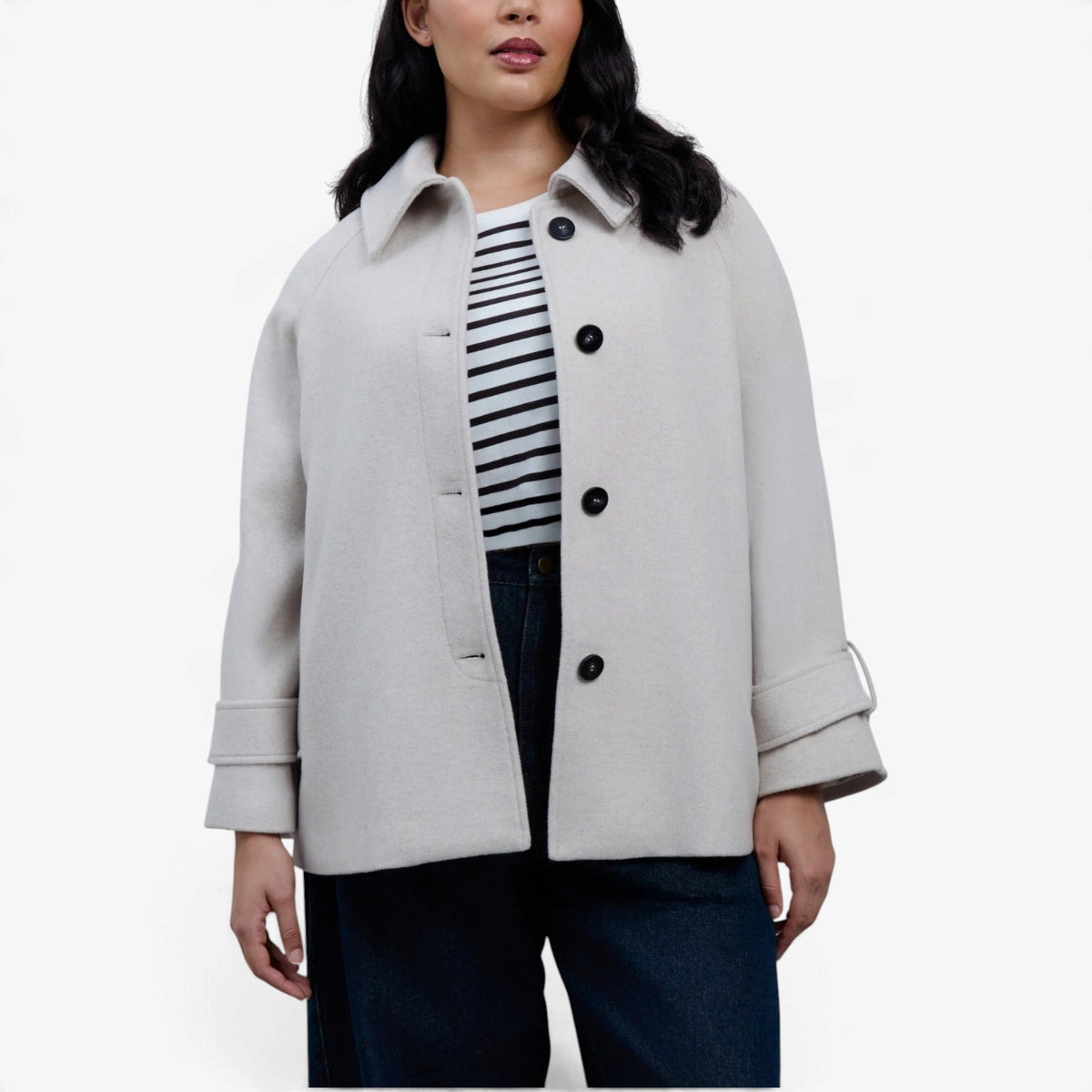 Aurelia™ Oversized Wool-Blend Cape Coat