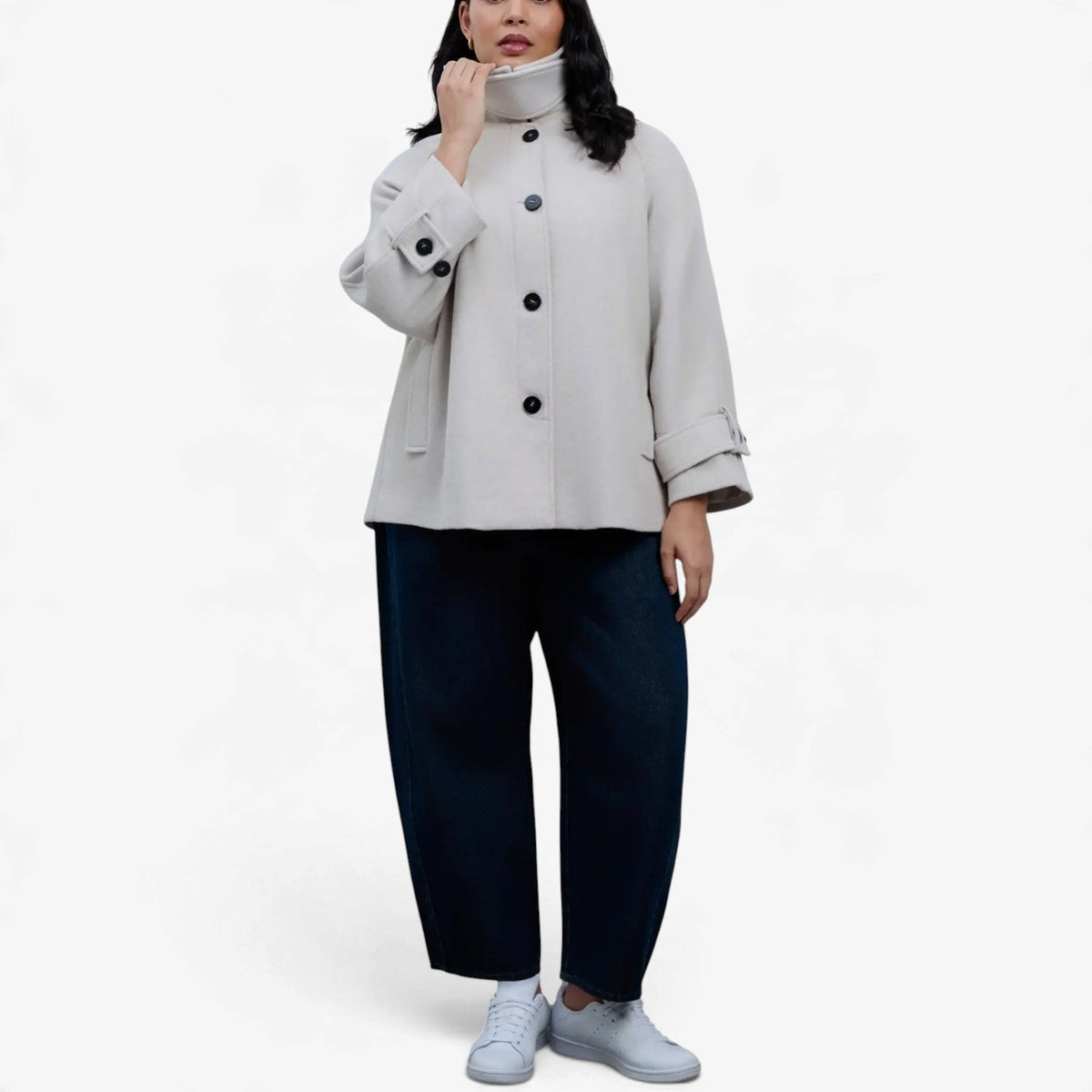 Aurelia™ Oversized Wool-Blend Cape Coat