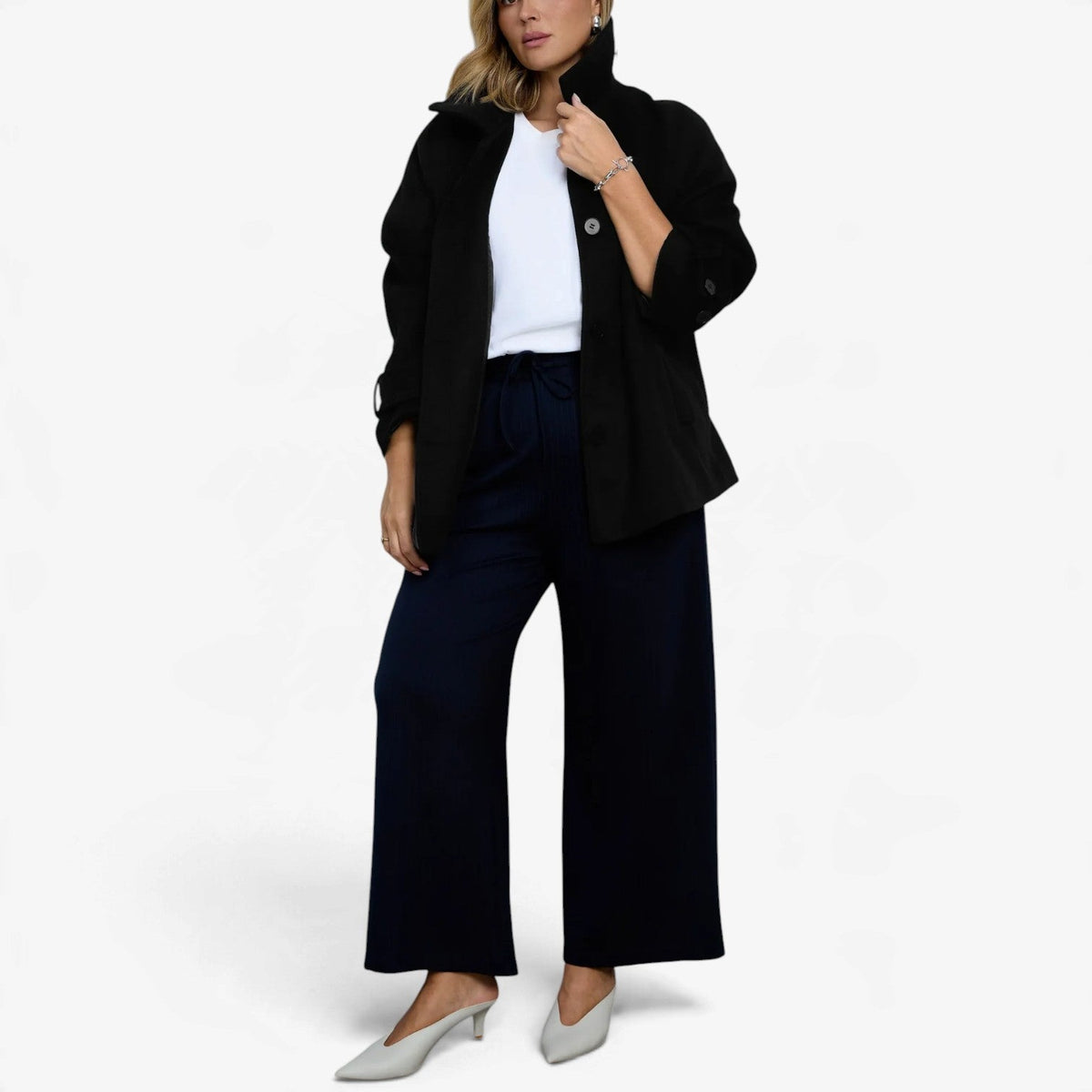 Aurelia™ Oversized Wool-Blend Cape Coat