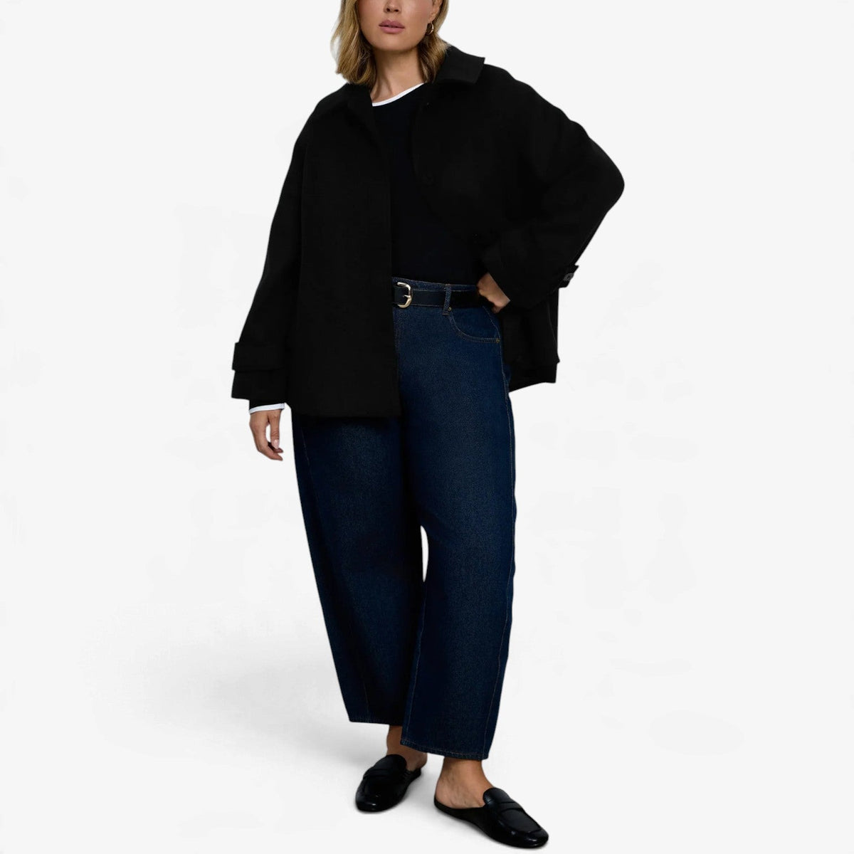 Aurelia™ Oversized Wool-Blend Cape Coat