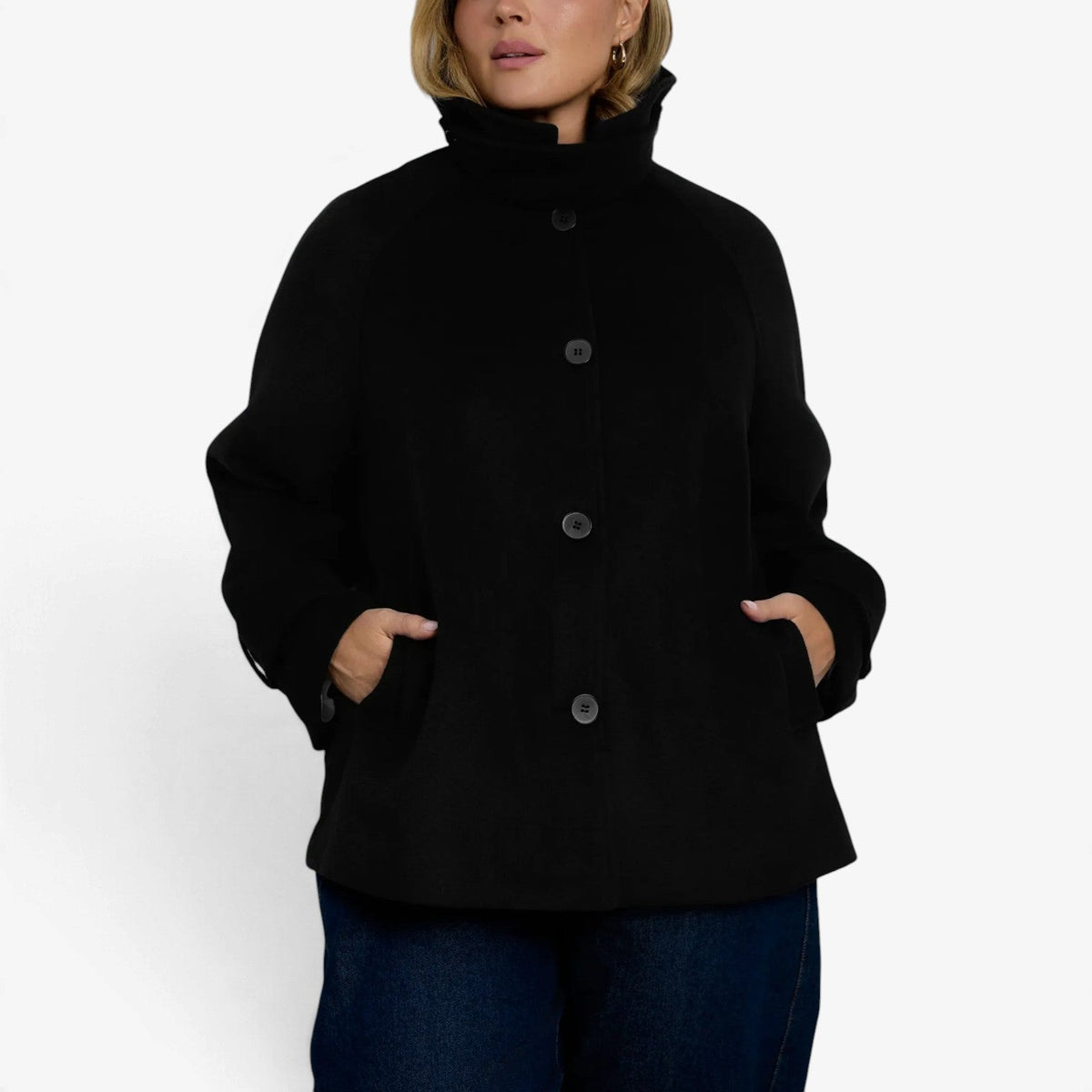 Aurelia™ Oversized Wool-Blend Cape Coat