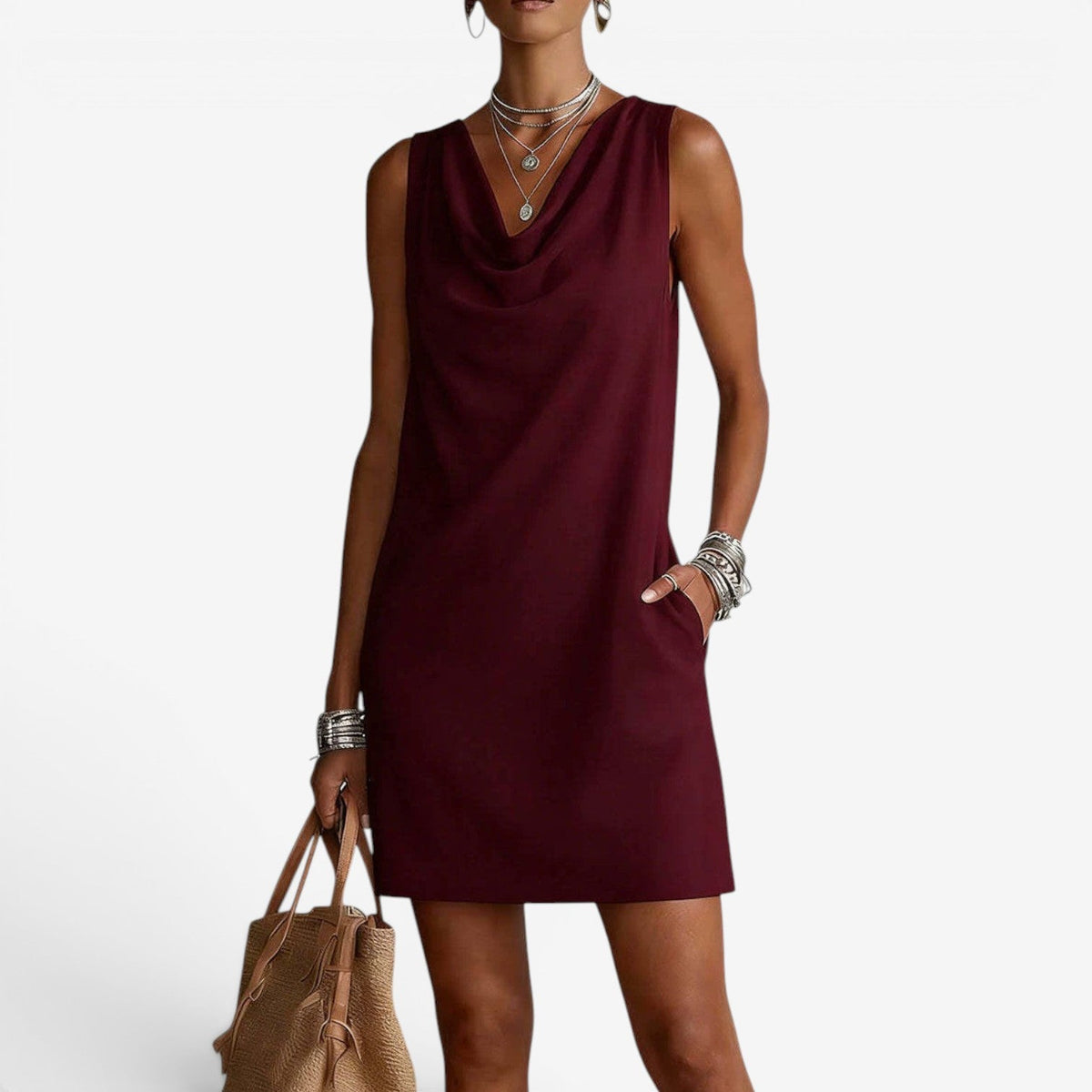 Vera™ Short Cowl Neck Dress