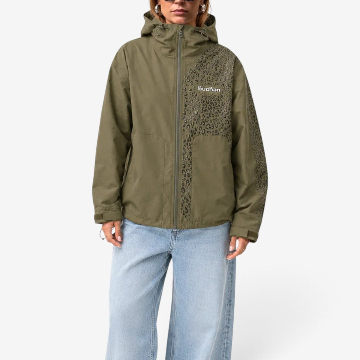 Constance™ Leopard-Print Hooded Windbreaker