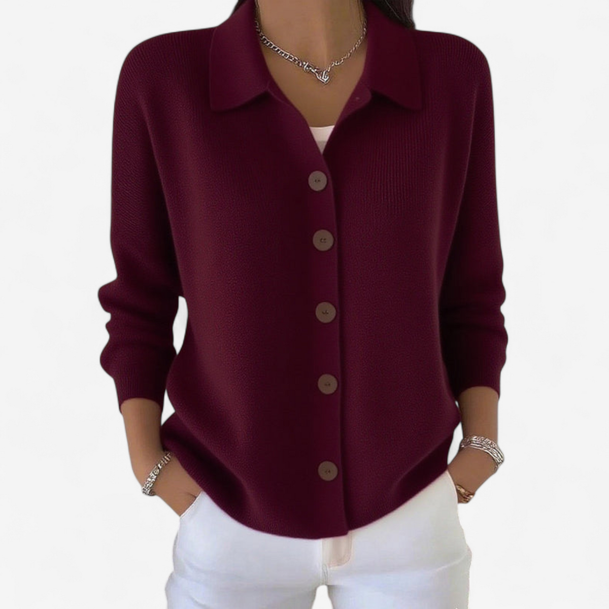 Adrienne™ Elegant Buttoned Jacket